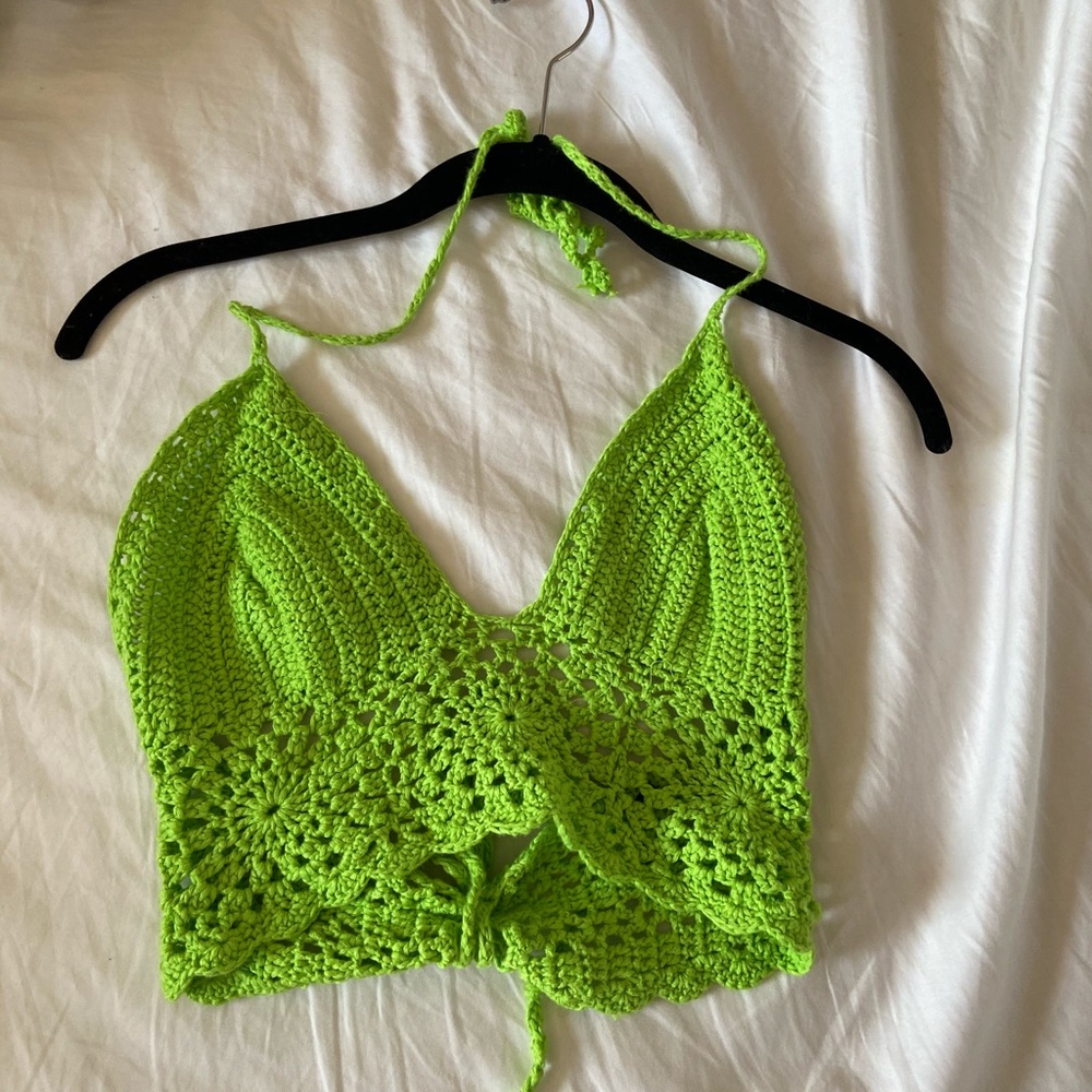 Neon green top